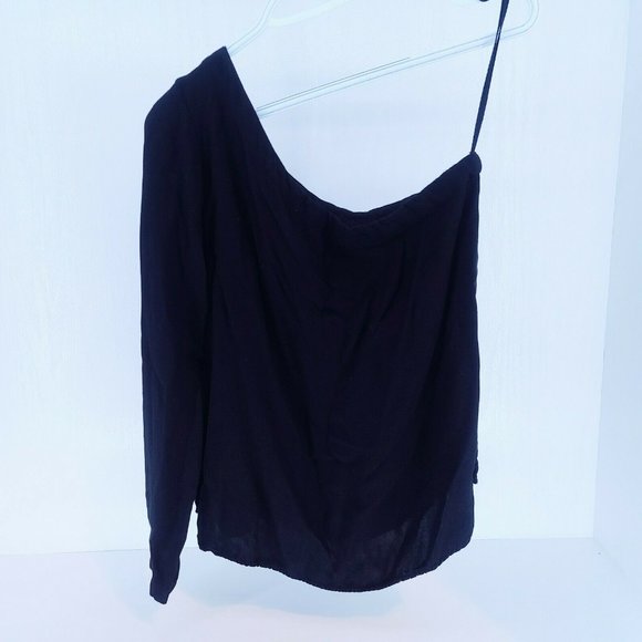Anthropologie Top One Shoulder Long Sleeve - Picture 2 of 12